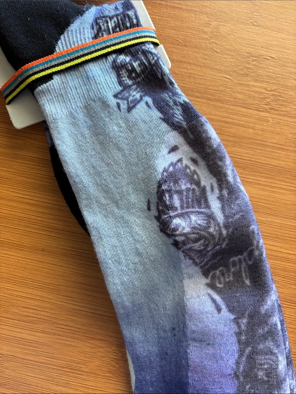 Smartwool Unisex Over Calf  Socks - Blue Gradient Bear Pattern